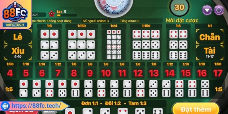 Tài Xỉu 88FC Lựa Chọn Giải Trí An Toàn Và Thú Vị Nhất 1 Tài xỉu 88FC tựa game đấu trí căng thẳng